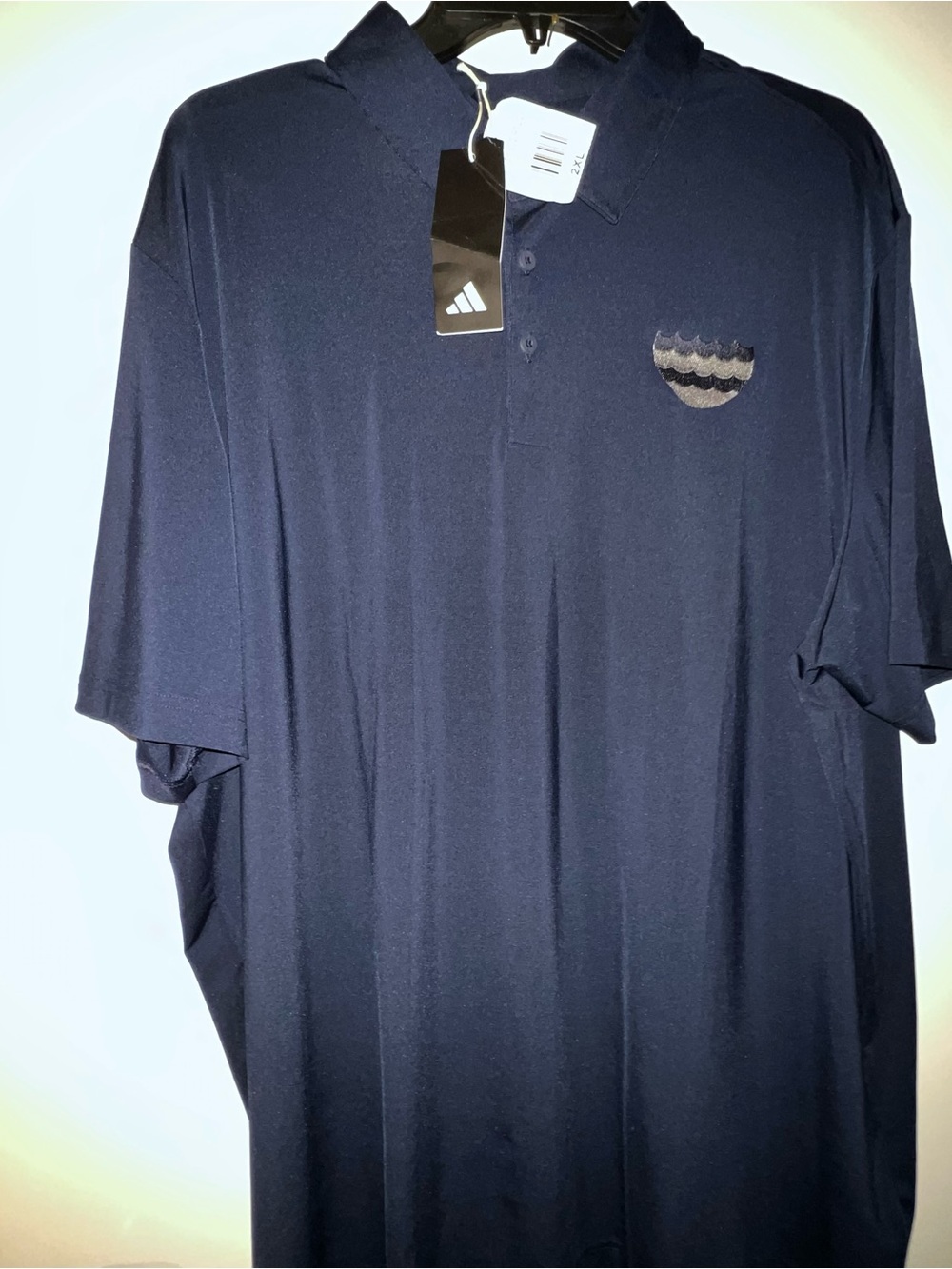 Adidas Men’s Navy Performance Polo Shirt 2XL brand new w/tags